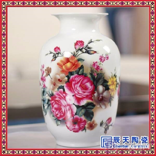 现代落地大花瓶 酒店门口大花瓶 粉彩大花瓶