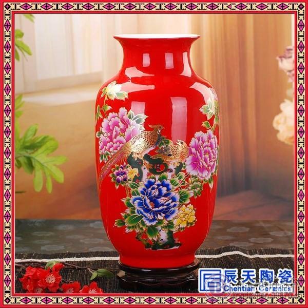 现代落地大花瓶 酒店门口大花瓶 粉彩大花瓶